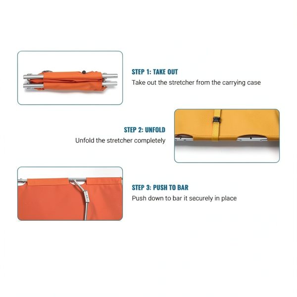 Foldable Emergency Medical Stretcher Primacare Alloy Carry Bag-4
