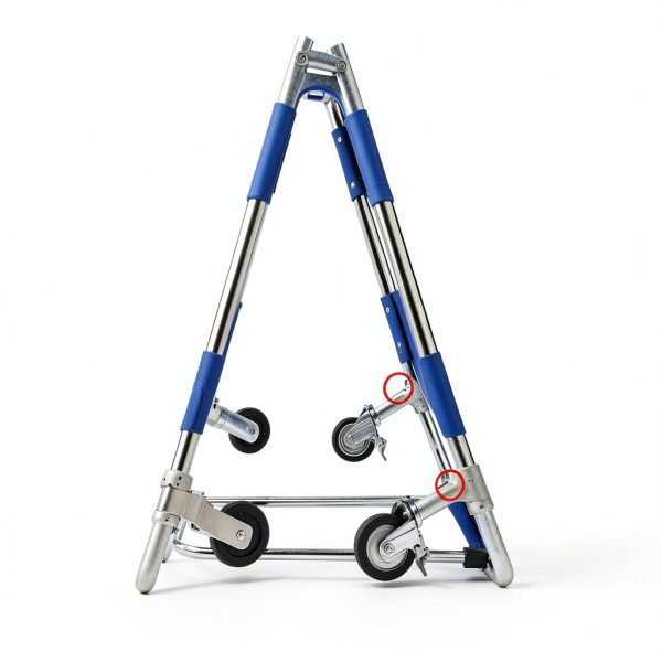 JJFFTAO Rescue Stretcher Aluminum 4‑Wheel Foldable Gurney 350 lb-2