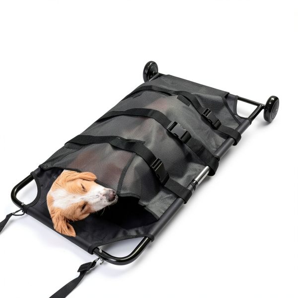 Pet Transport Stretcher HABEWLU 45x22in 250lb Noiseless Wheels-3