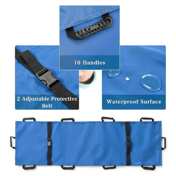 Folding Portable Belt Stretcher by YEARSTAR 71x30 Inch, 625lb Capacity-6