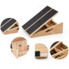 Professional Slant Board ANSERSTO Calf Stretcher Natural Wood 5‑Angle-1