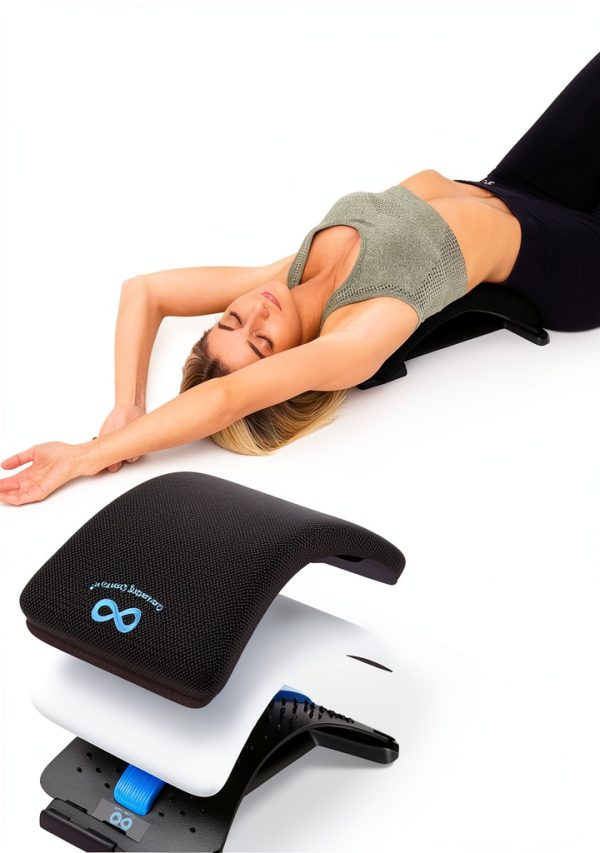 Everlasting Comfort Lumbar Support Board Back Stretcher for Lower Pain Relief - Adjustable Spine Decompression with 88 Acupressure Nodes - Back Cracking Device with Chair Strap for Posture Correction-2