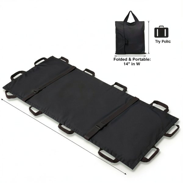 BOTUWASE Transport Stretcher 400lb 12-Rubber Handles & Carry Bag Black-3