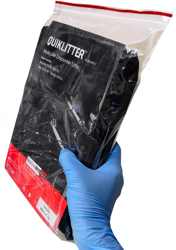 The Original Rescue Essentials Brand QuikLitter, Black Nylon Handles, Non-Woven Fabric, 500 Lb Rated, Low Cost, Disposable for Patient Transfer, Casualty Evacuation-5